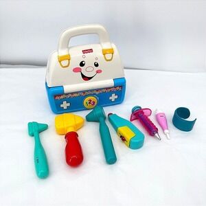Fisher Price Laugh & Learn Puppys Check-Up Kit Medical Toy Set Toddler WORKS